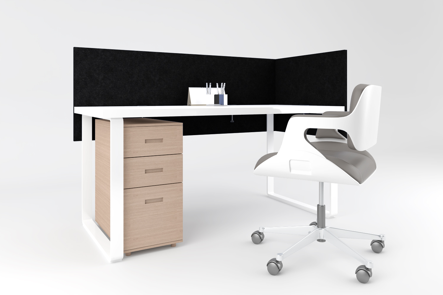 Desk Divider Style 2 -Black