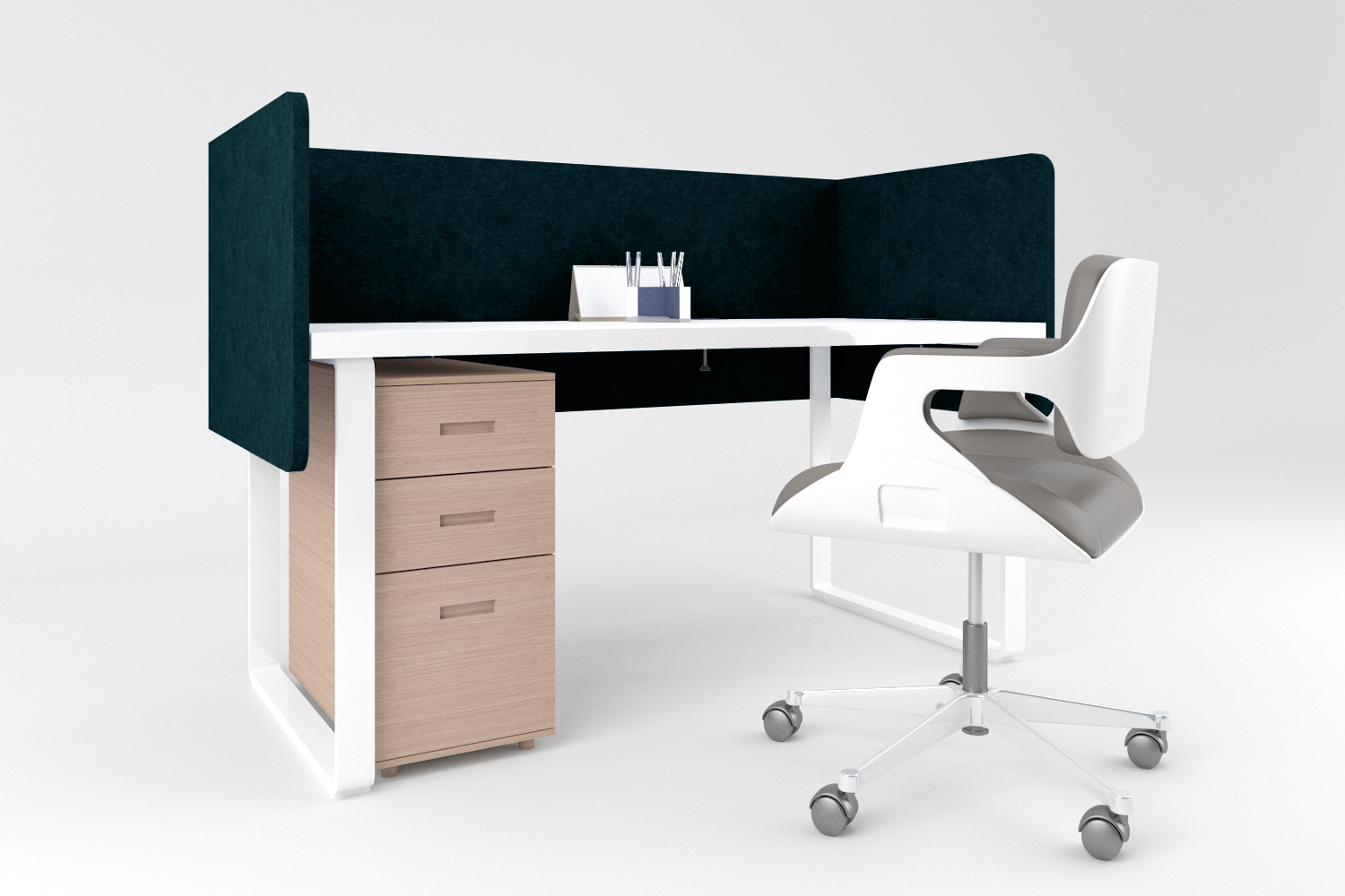 Acoustic Desk Divider Style 5 - Nocturn